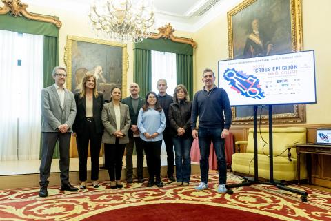 Presentación del XVII Cross EPI Gijón. Ramón Gallego se presenta con participación institucional y apoyo del COIT y la AEIT en Asturias